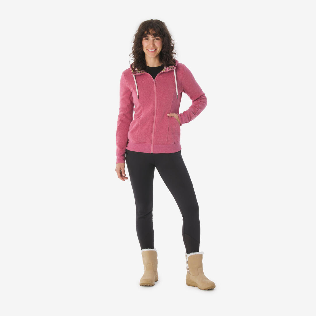 Sweatshirt de randonnée respirant femme, NH500