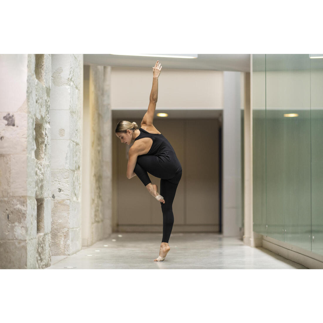 Pédille danse modern'jazz et contemporaine beige dorée