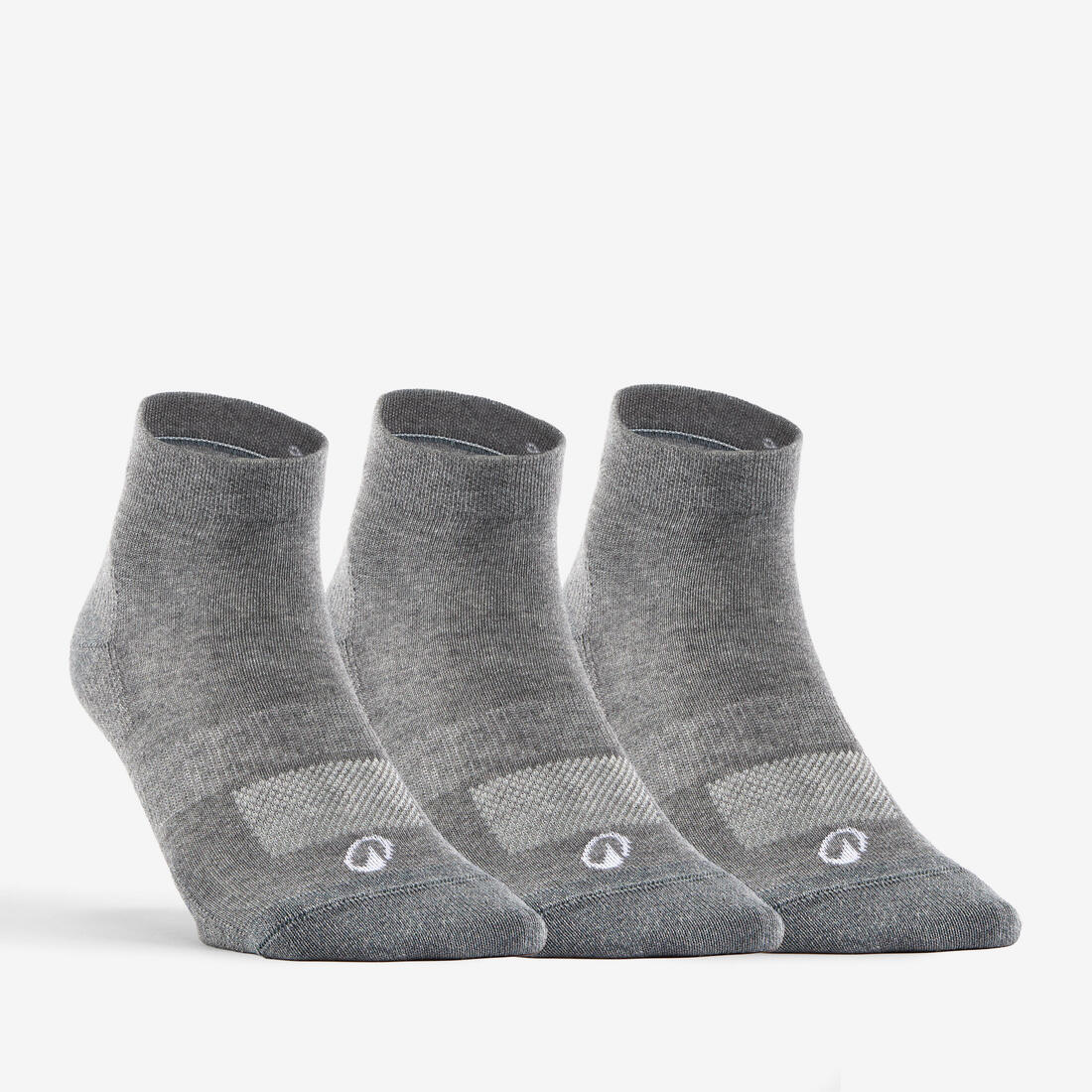 CHAUSSETTES DE SPORT MI-HAUTES RS 160 BLANCHES LOT DE 3.