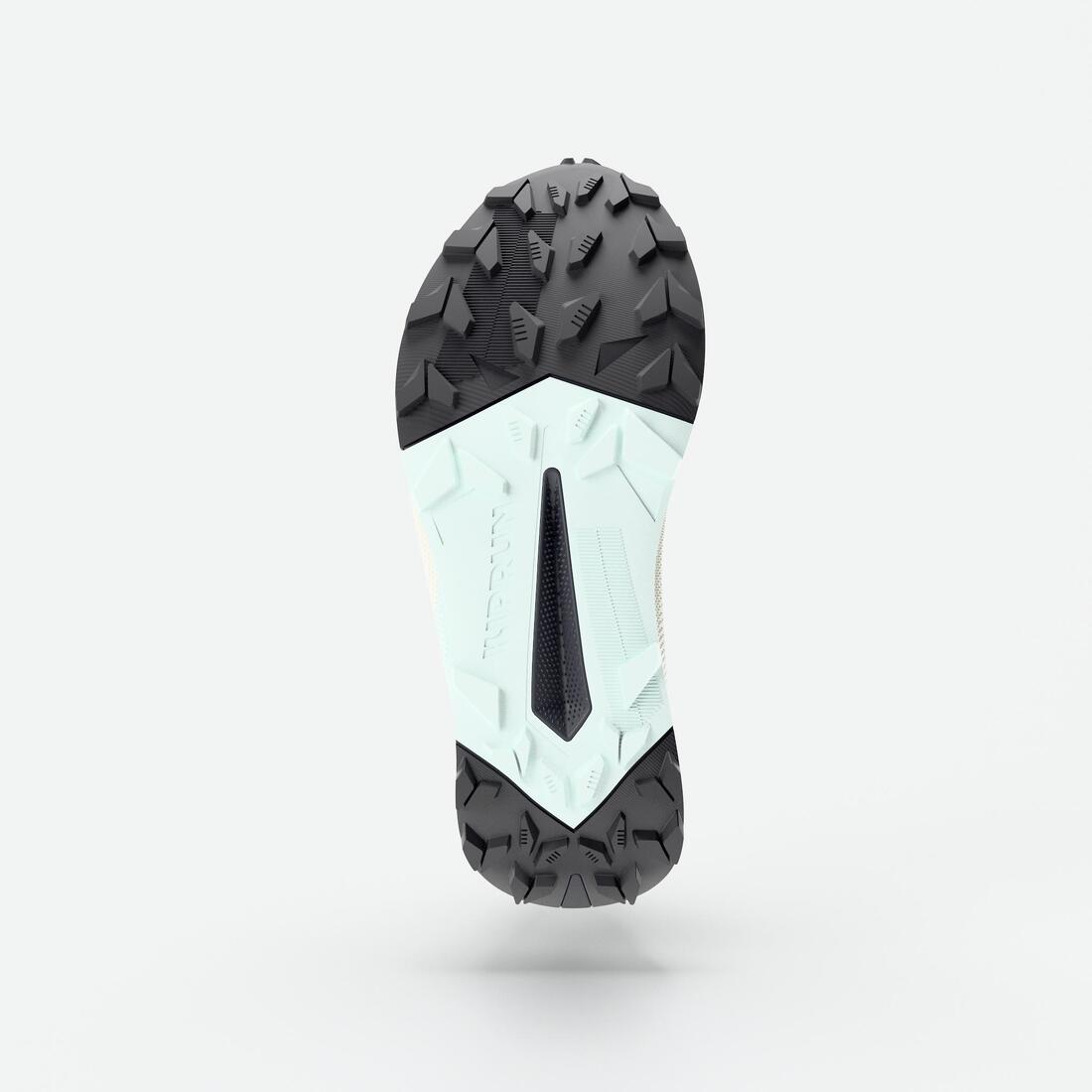 Chaussures de trail running imperméables femme, Kiprun Kipsummit WP vert et