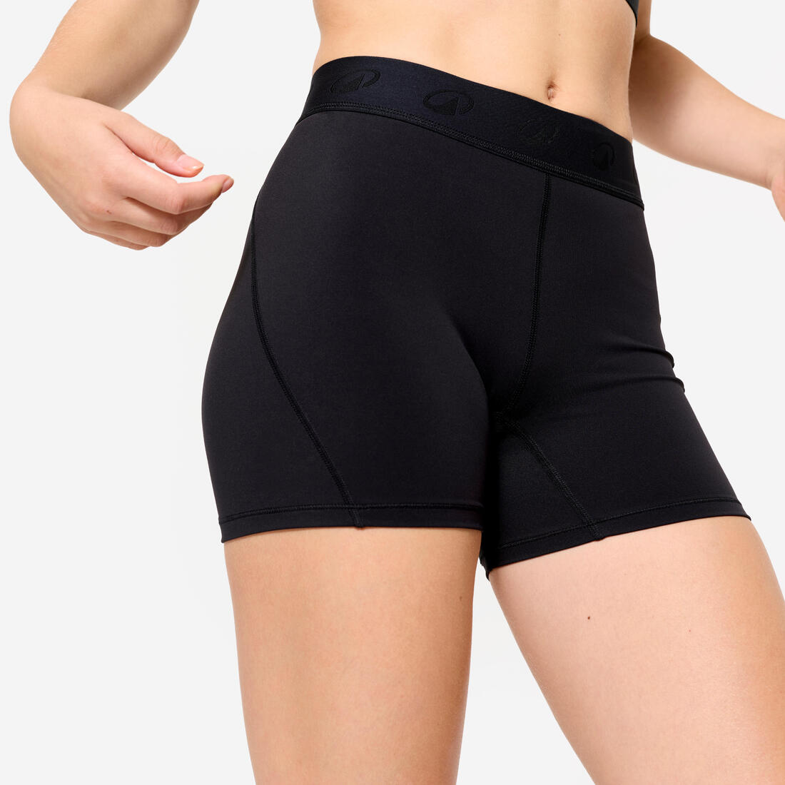 Short de fitness training avec ceinture élastiquée