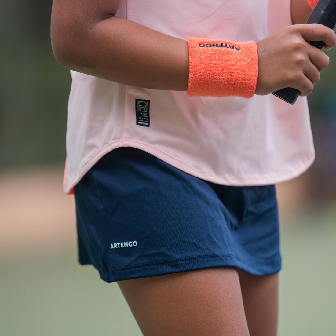 Jupe tennis fille, TSK100 bleu marine