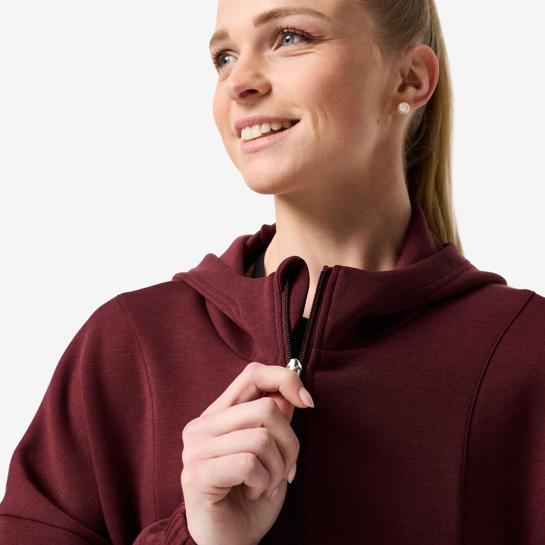 Veste à capuche de fitness manches longues femme