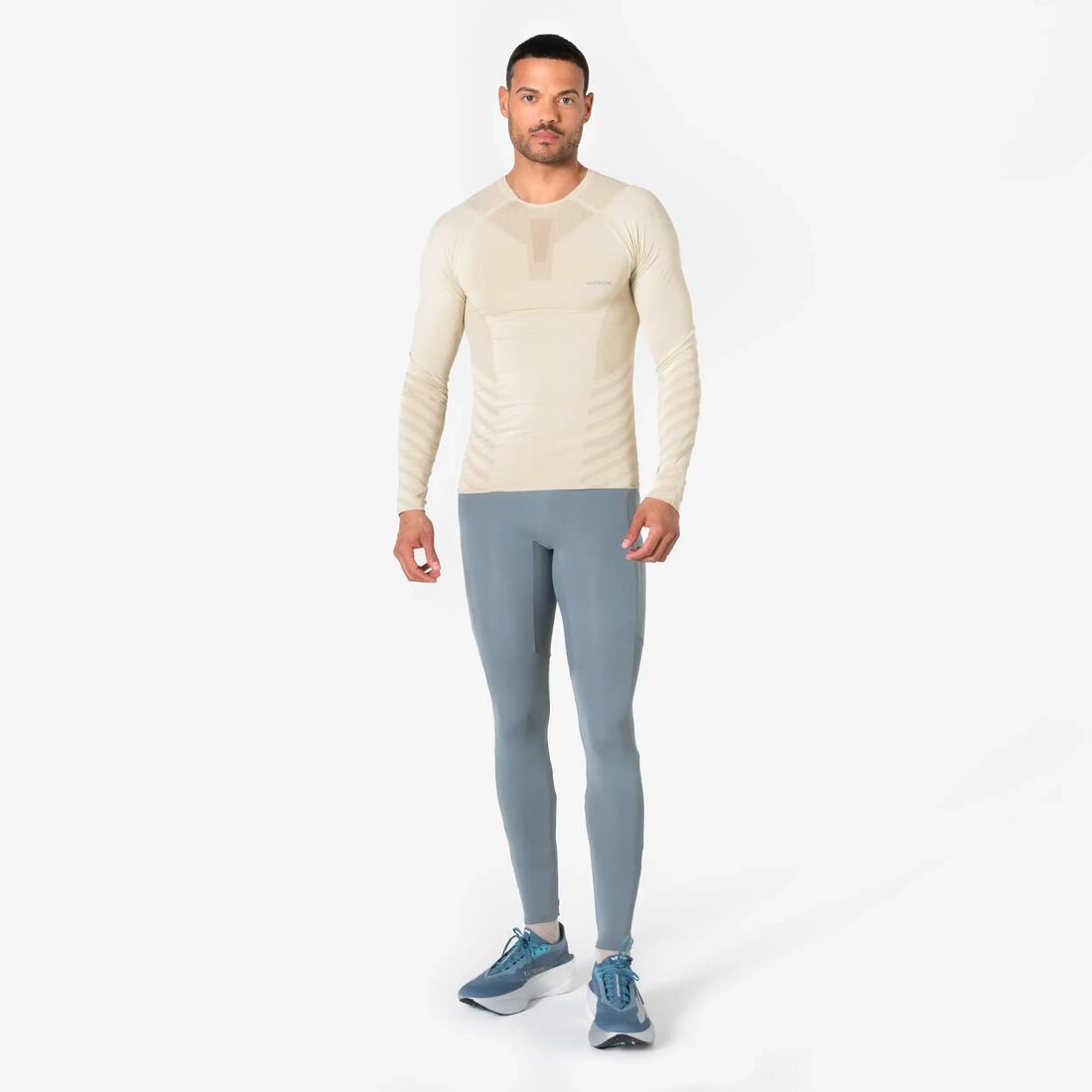 T-shirt de running manches longues slim Homme - KIPRUN Run 500 Sans couture