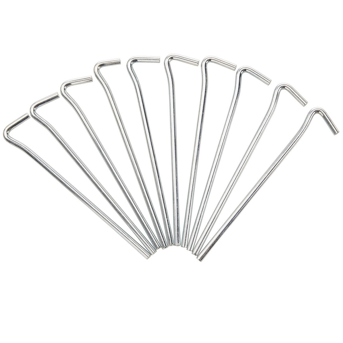 10 PIQUETS EN ACIER POUR TENTE - TERRAINS VARIÉS