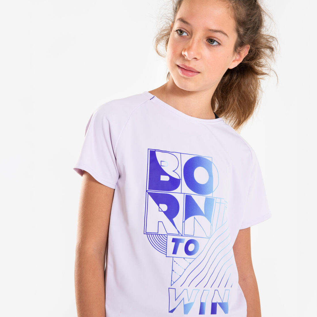 T-shirt de running respirant Fille - KIPRUN DRY+ 500 pastel