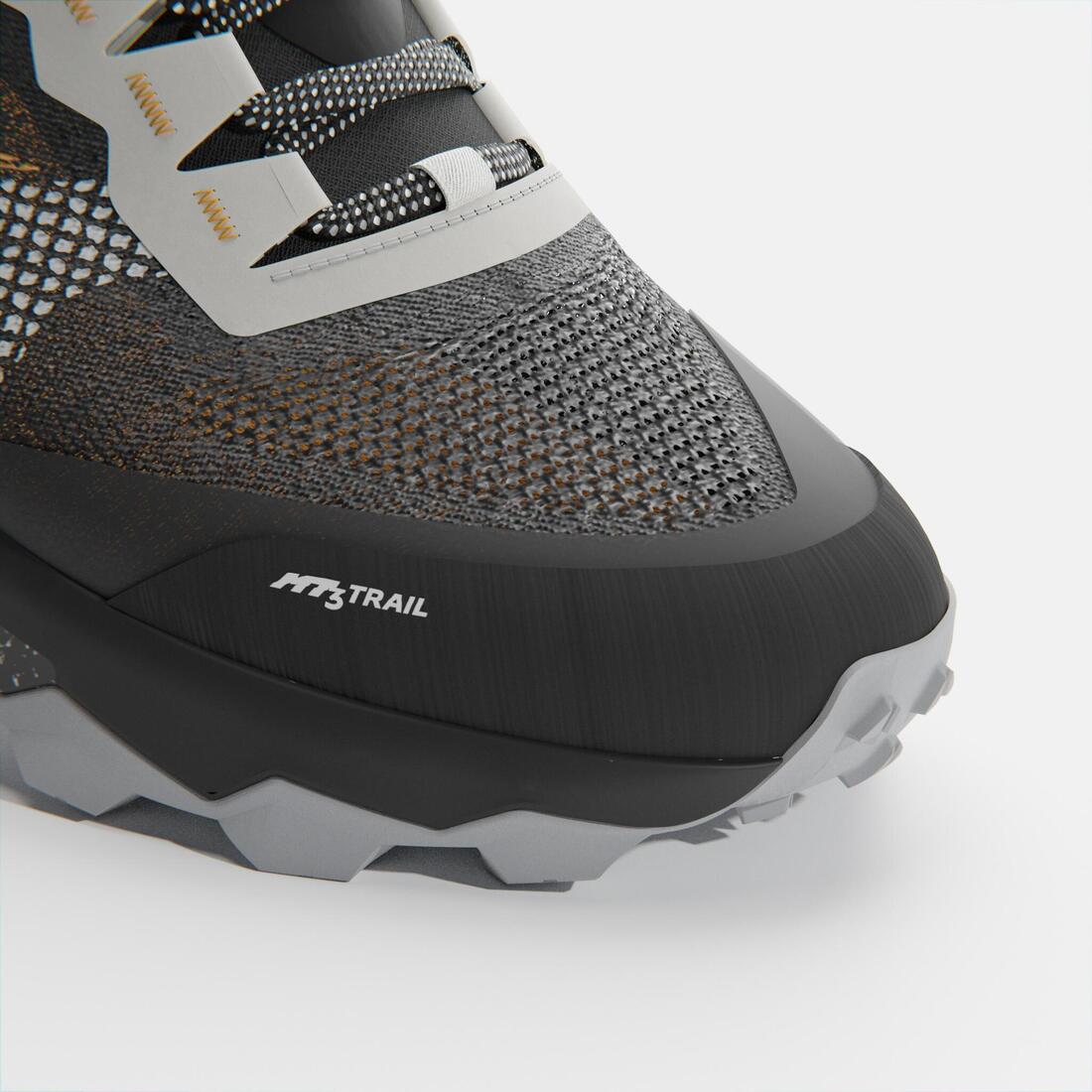 Chaussures de running trail homme, Kiprun mt3, noir blanc