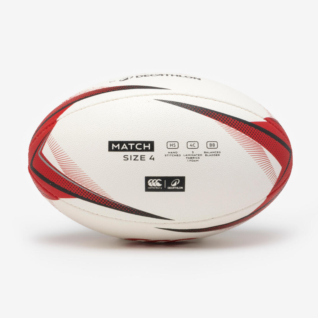 Ballon de rugby de match taille 4, Decathlon | Canterbury rouge