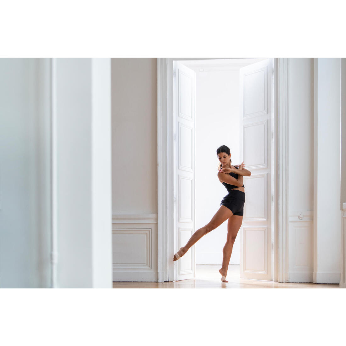 Short de danse moderne moulant noir femme