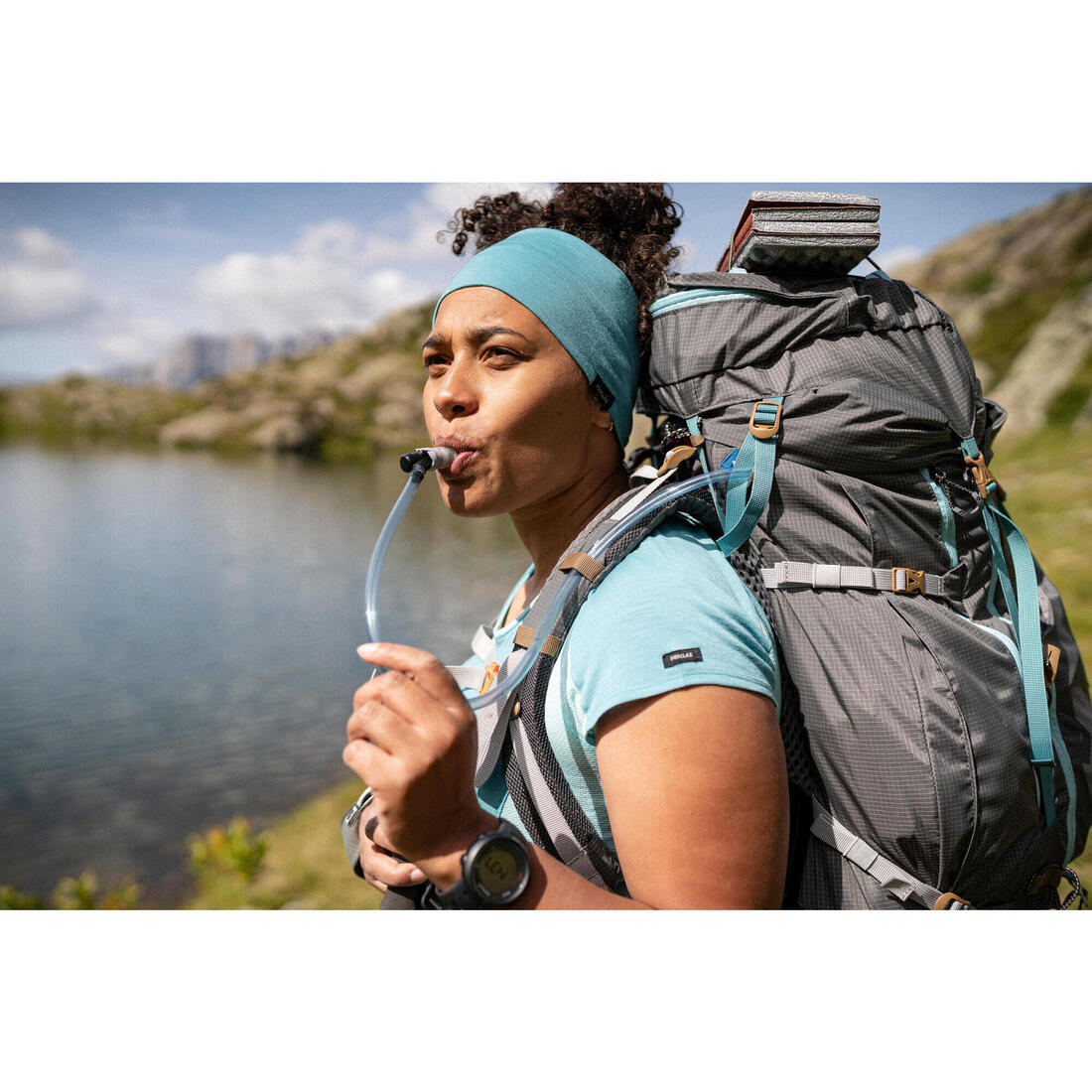 Sac à dos de trekking femme 55+10 l - mt500 air