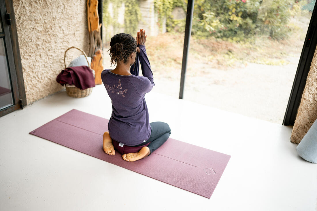 Zafu coussin rond de yoga et méditation, gris chine