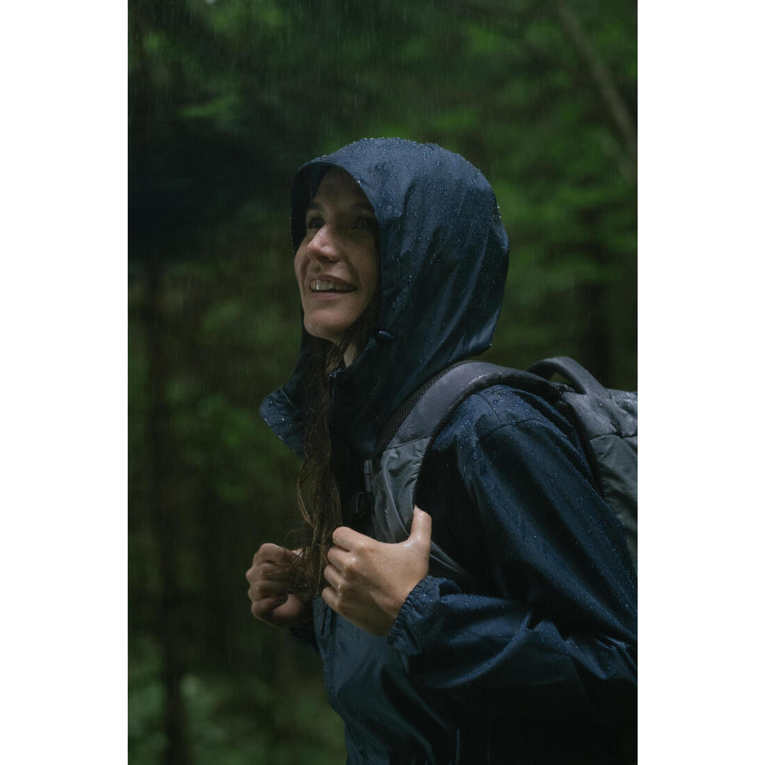 Veste coupe vent et déperlante de randonnée - Raincut Full Zip - Femme