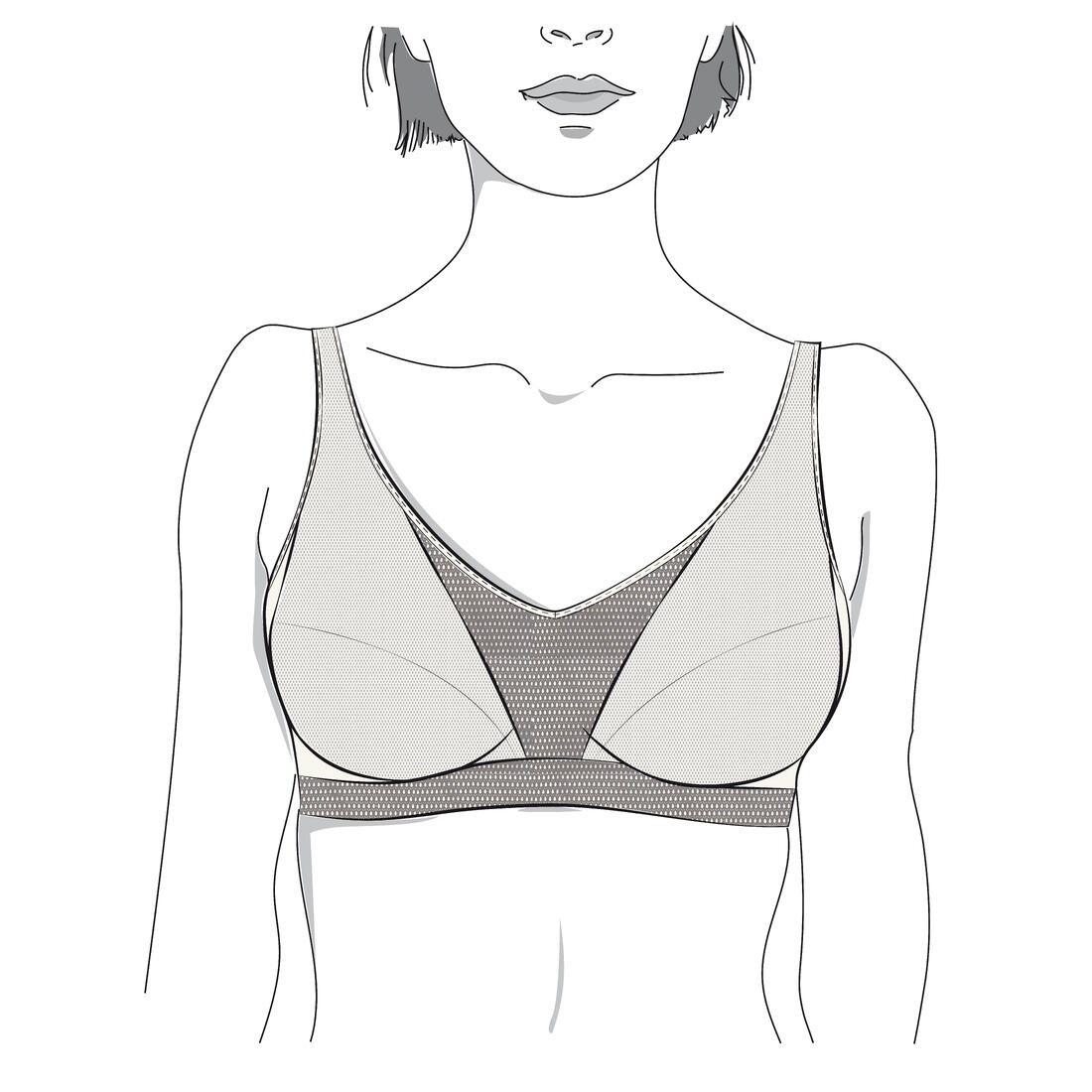 Brassière bretelles croisables maintien fort femme