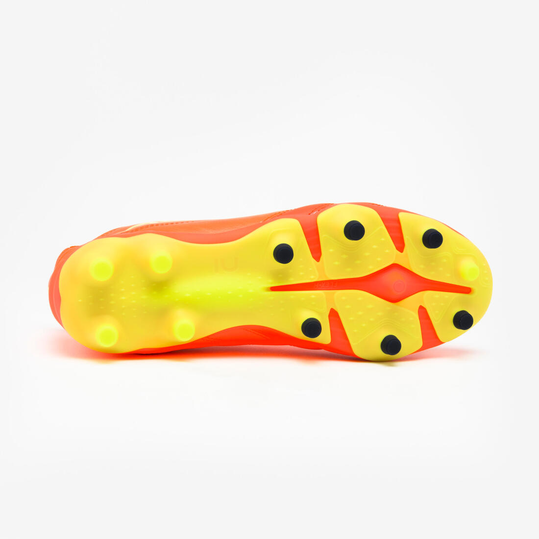 CHAUSSURES DE FOOTBALL ENFANT EN CUIR ET A LACETS VIRALTO II FG ACID RED