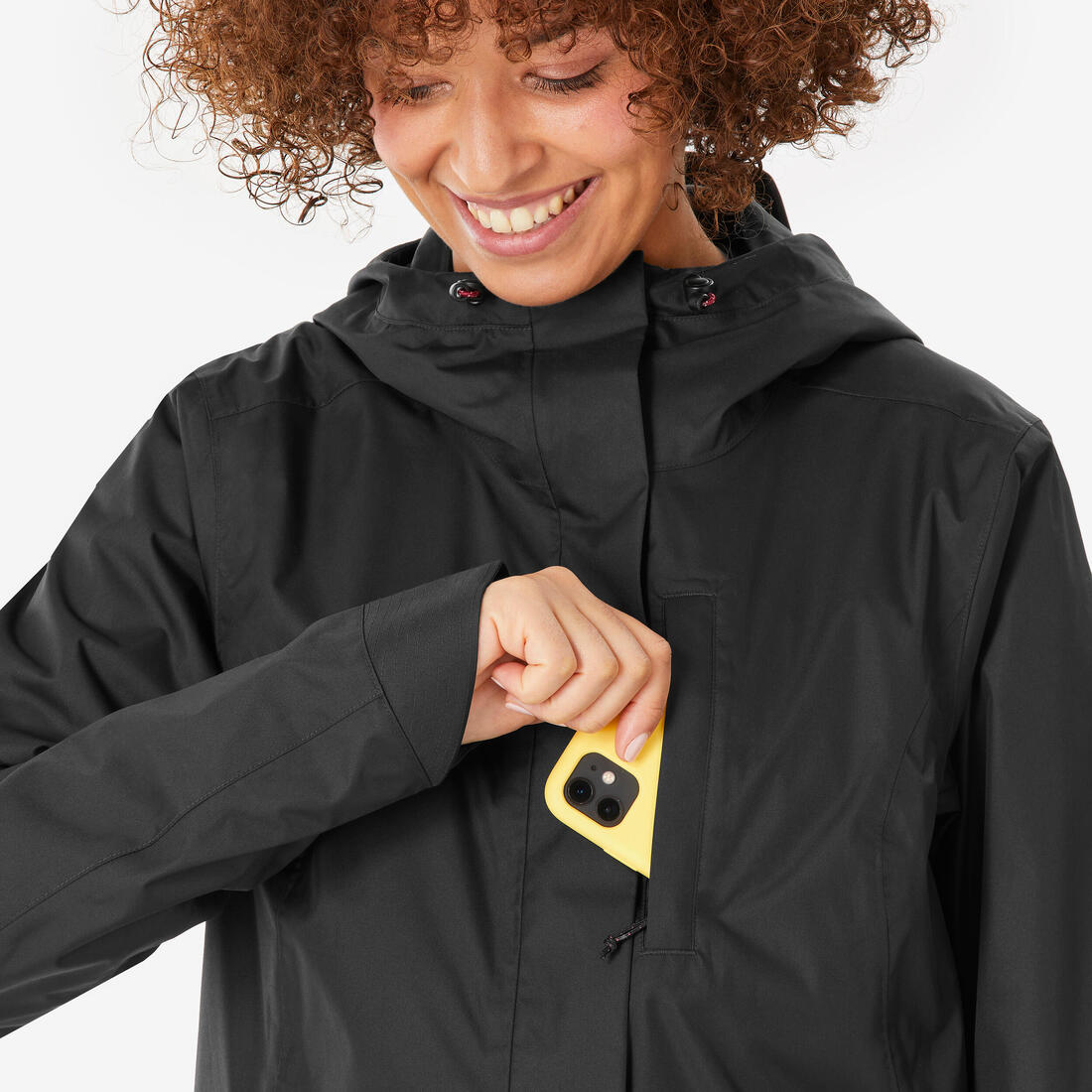 Veste de randonnée imperméable femme, NH500
