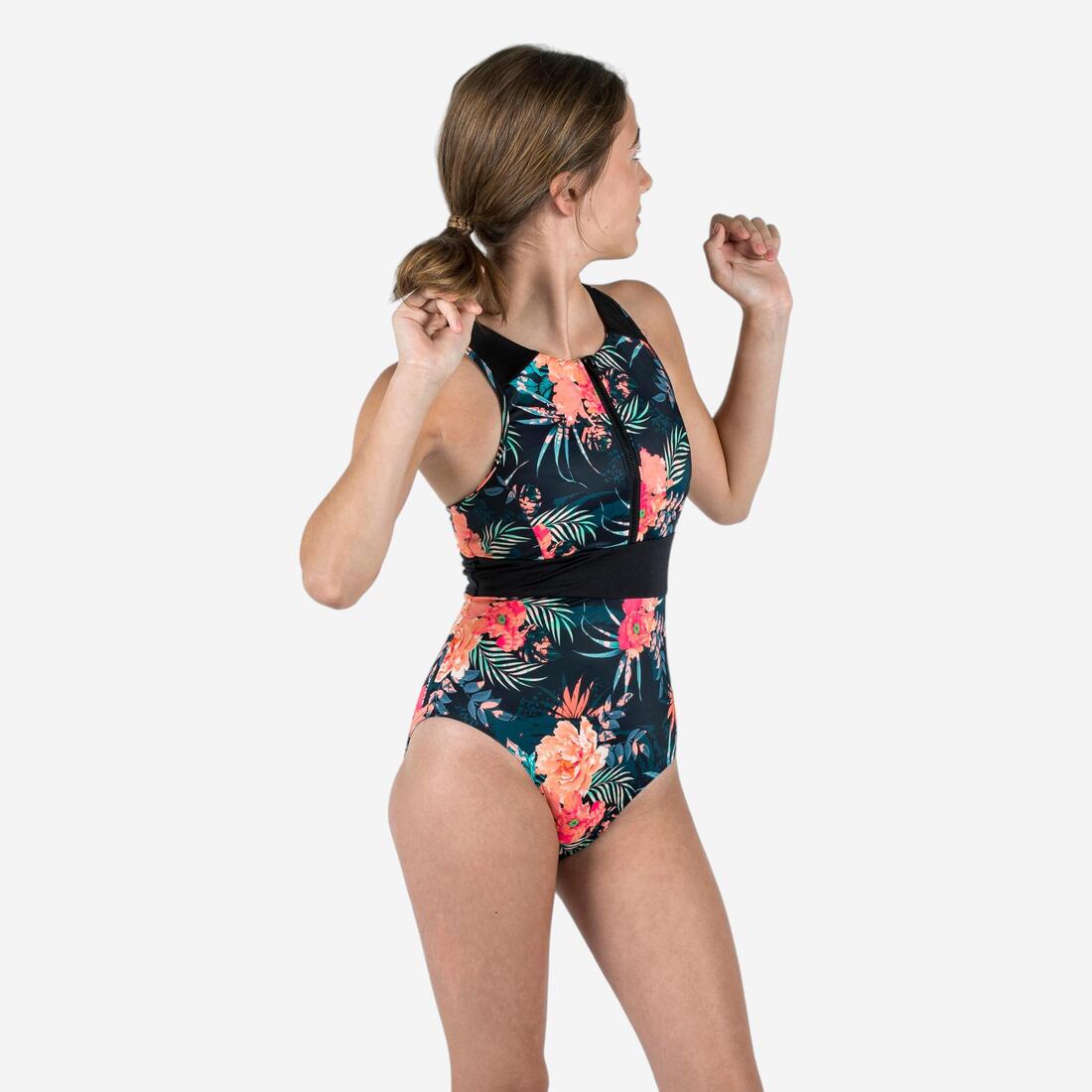 MAILLOT DE BAIN 1 PIECE CALYSTA FILLE 900 OR