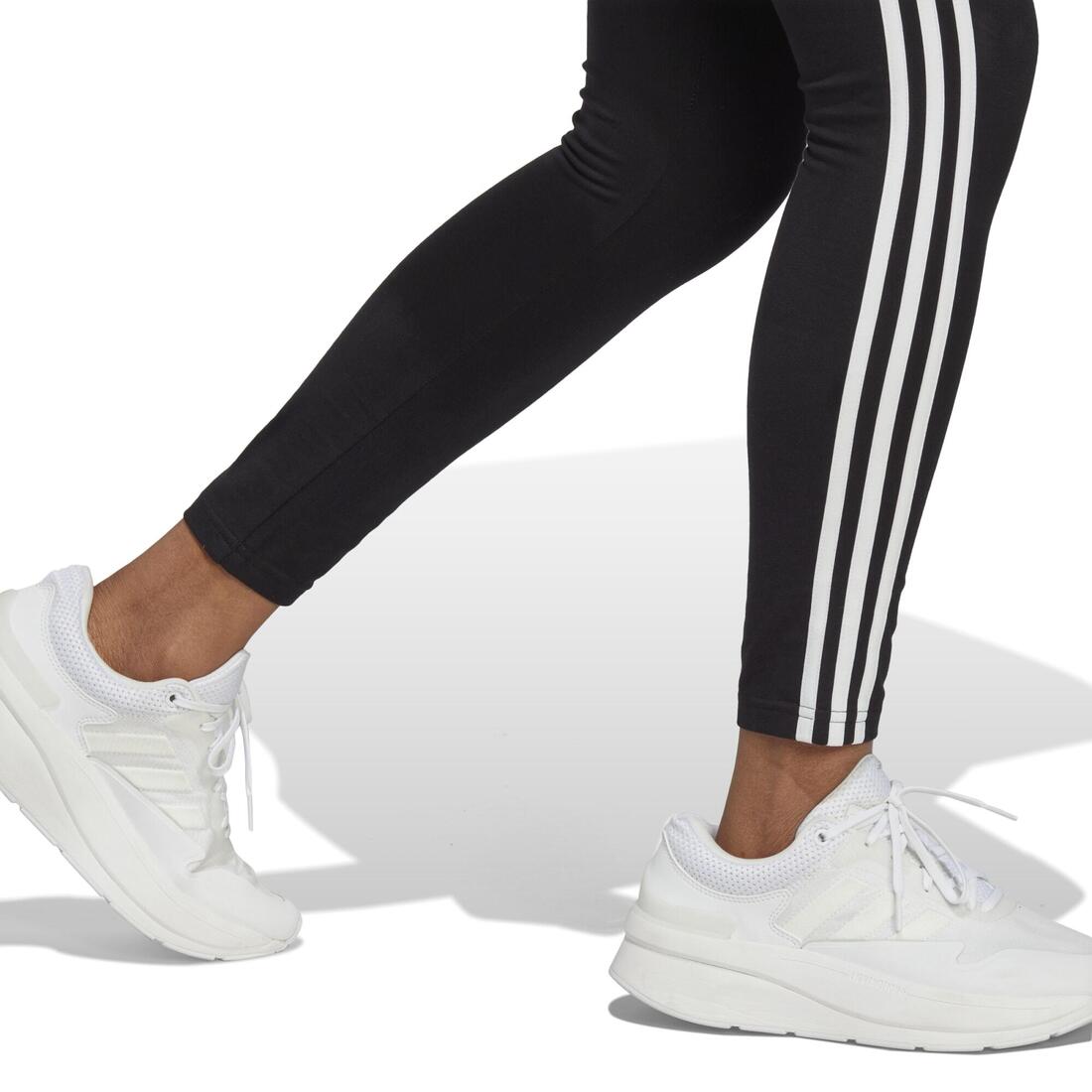 LEGGING DE FITNESS ADIDAS FEMME TAILLE HAUTE 3S NOIR ET BLANC