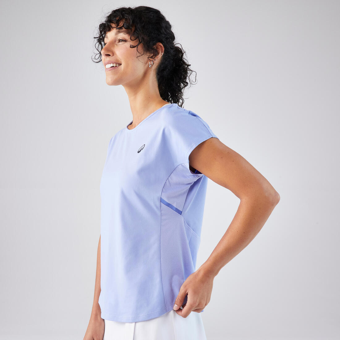 T-Shirt tennis col rond dry soft femme - Dry 500