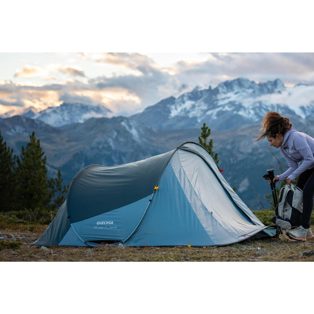 Tente de camping instantanée 3 places, 2 Seconds