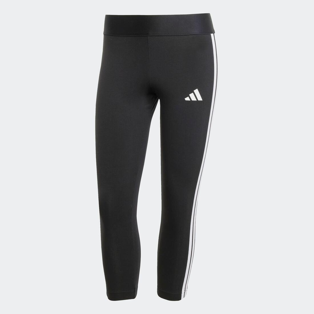 Legging de fitness en coton pour femme, noir