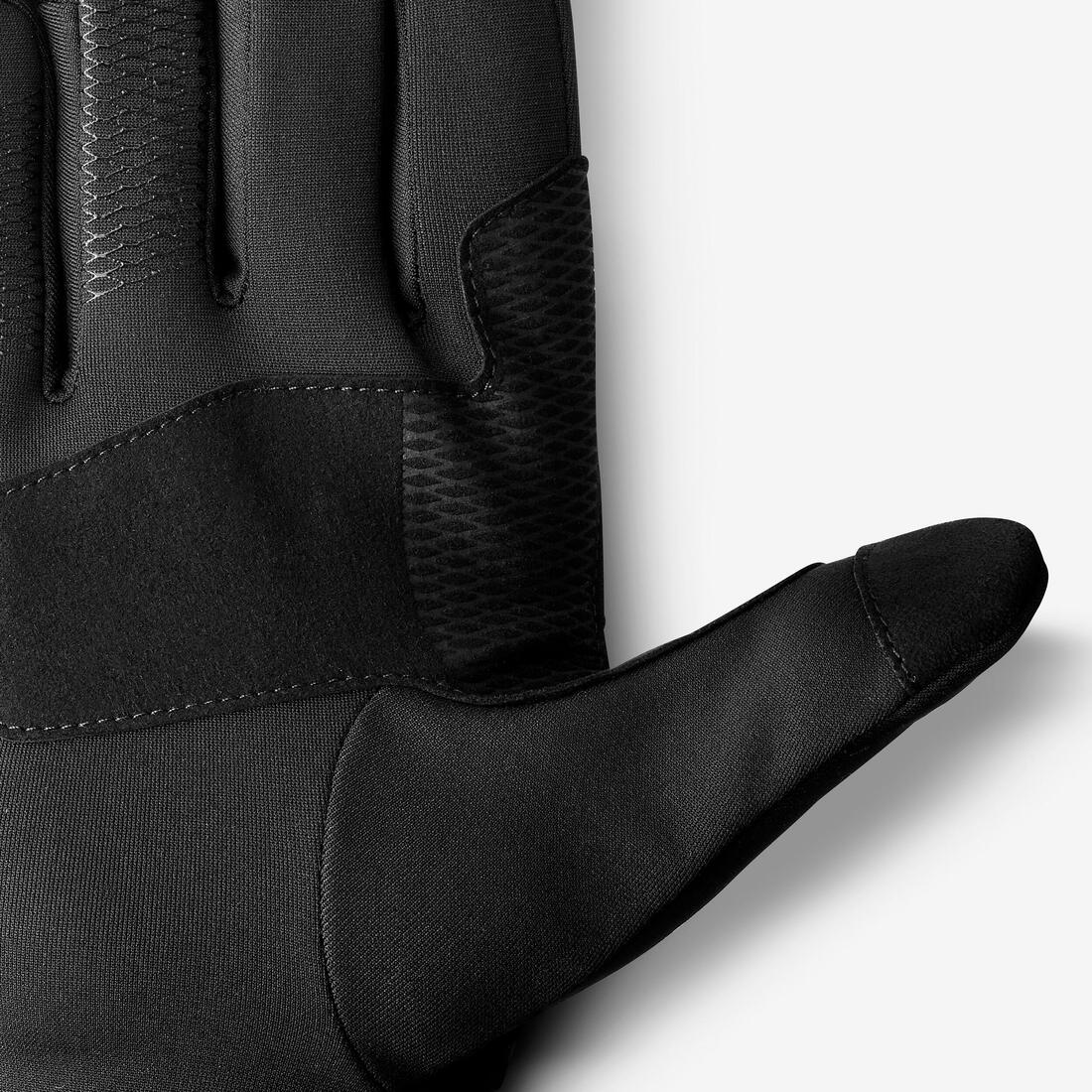 Gants tactiles et stretch de trekking montagne - MT500 noir - adulte