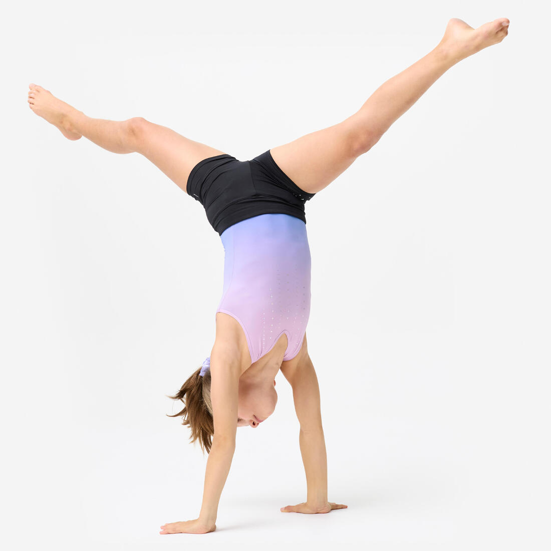 Justaucorps de gymnastique brillant fille