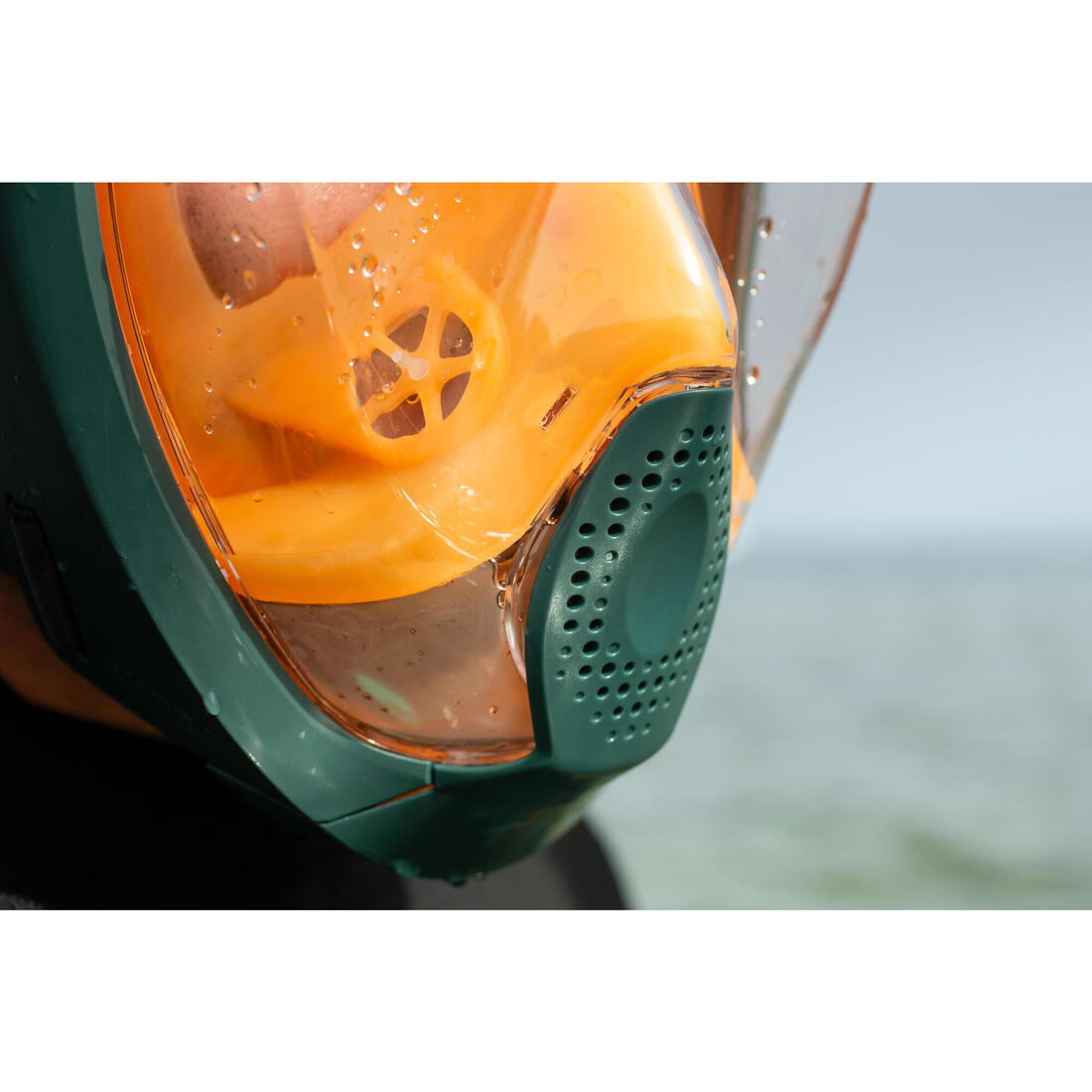 Masque snorkeling surface easybreath + avec valve acoustique > 10 ans - jungl
