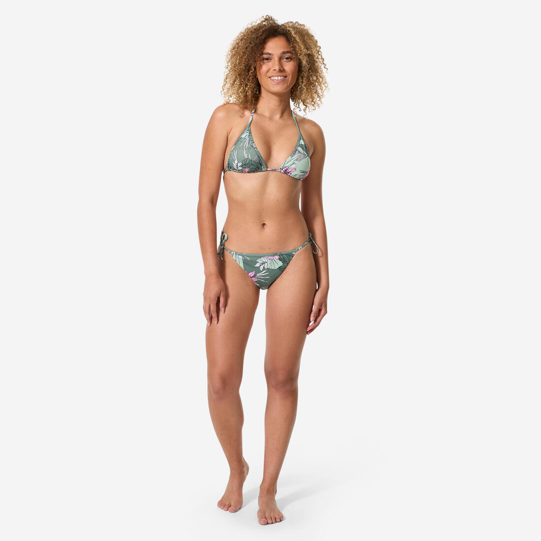 Haut de maillot de bain femme triangle coulissant avec coques mae graphiti