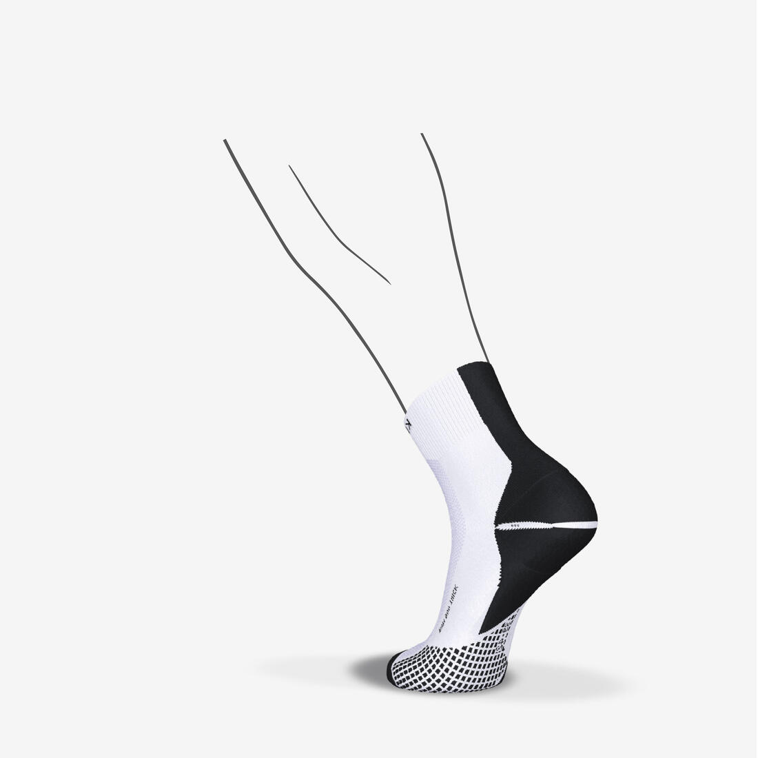 Chaussettes de running KIPRUN run900 épaisses mid noires