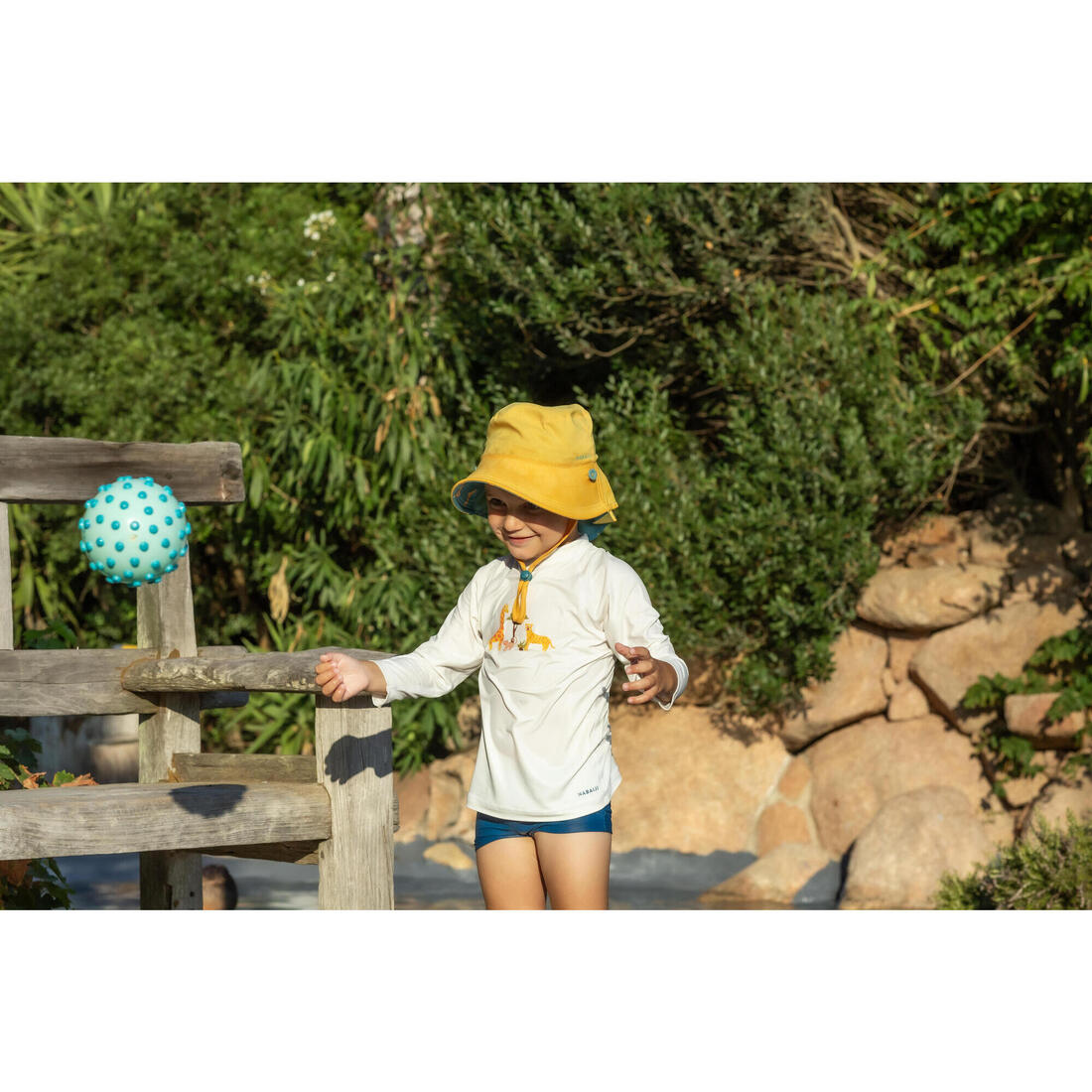 T-shirt anti uv bébé manches longues imprimé savane