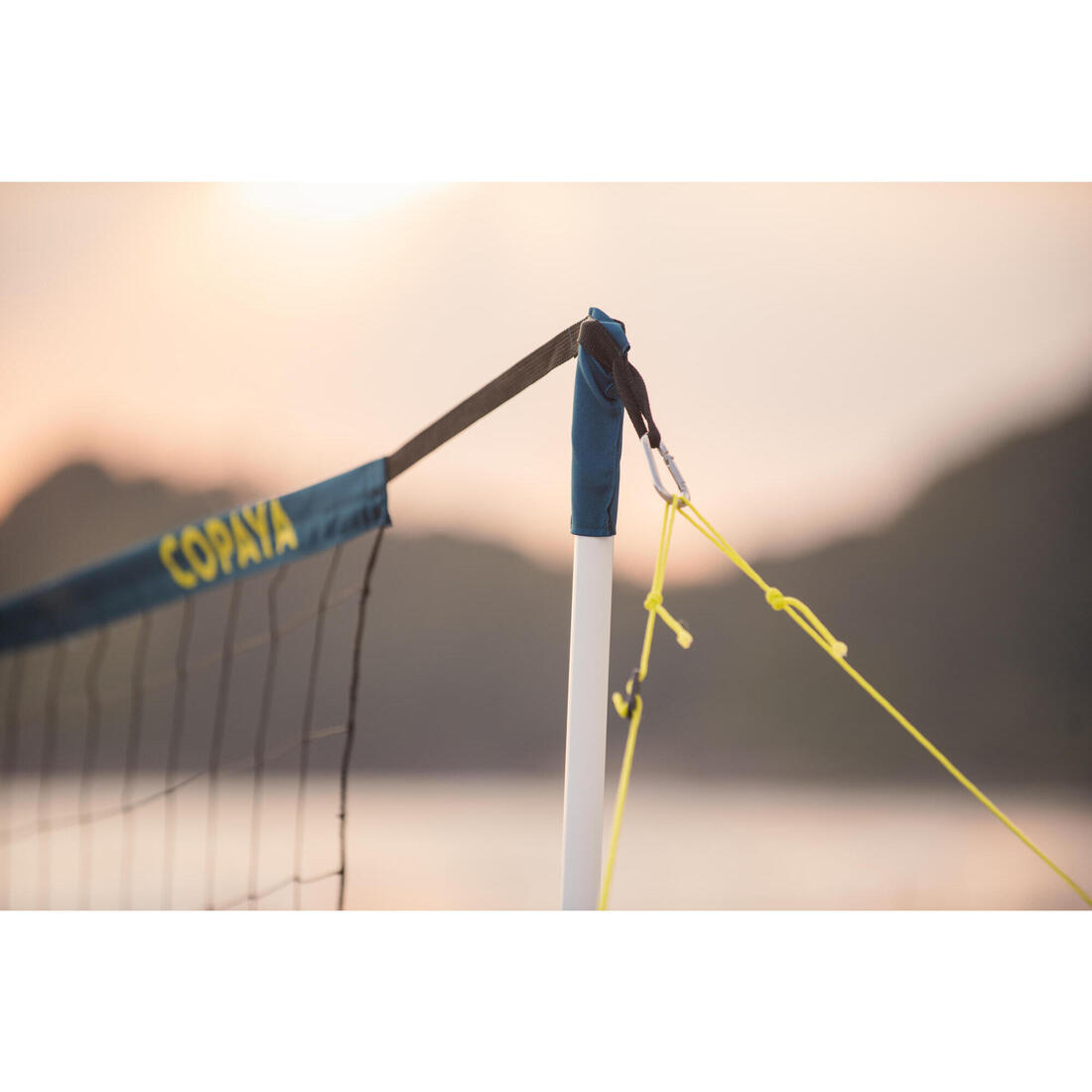Set (filet et poteaux) de beach volley loisir bv 500 (6m) bleu