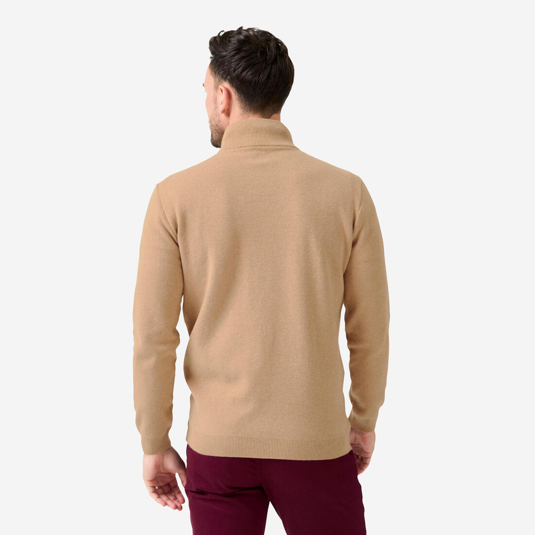 Pull de golf col montant zippé Homme, MW500 marine