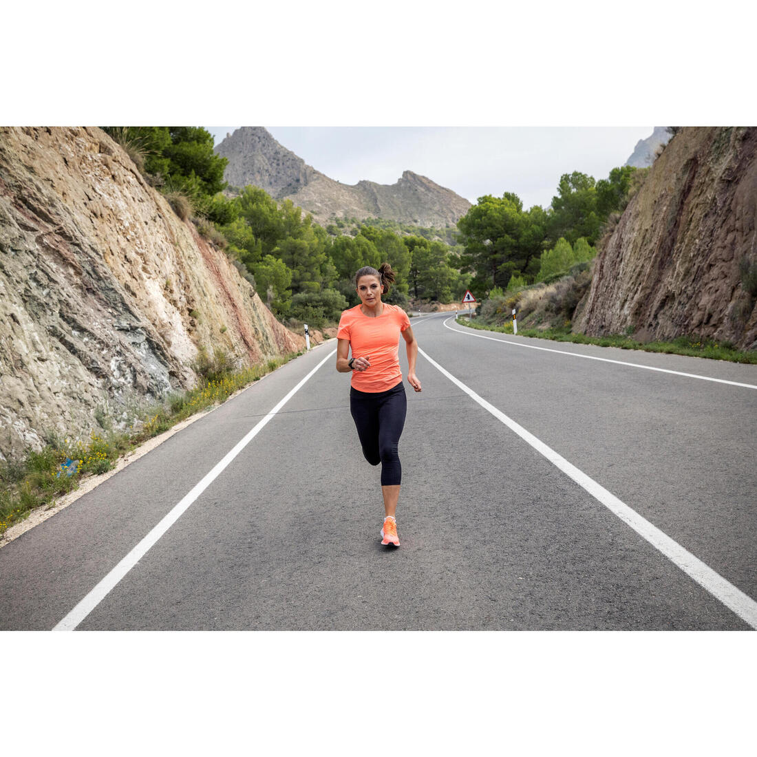 T-shirt running & trail sans couture femme - kiprun run 500 confort
