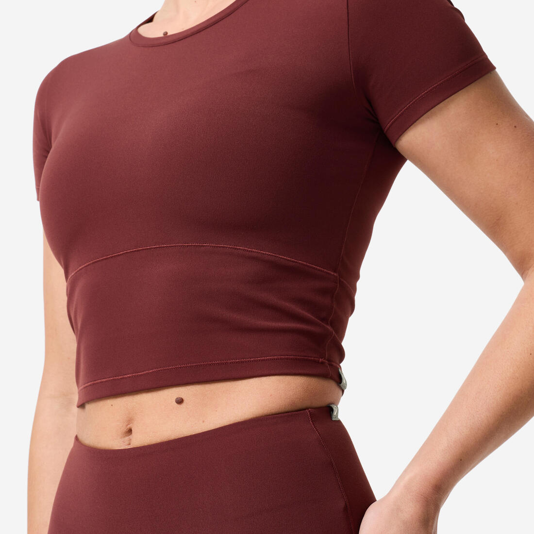 T-shirt de yoga et Pilates extensible et doux femme, Breathe
