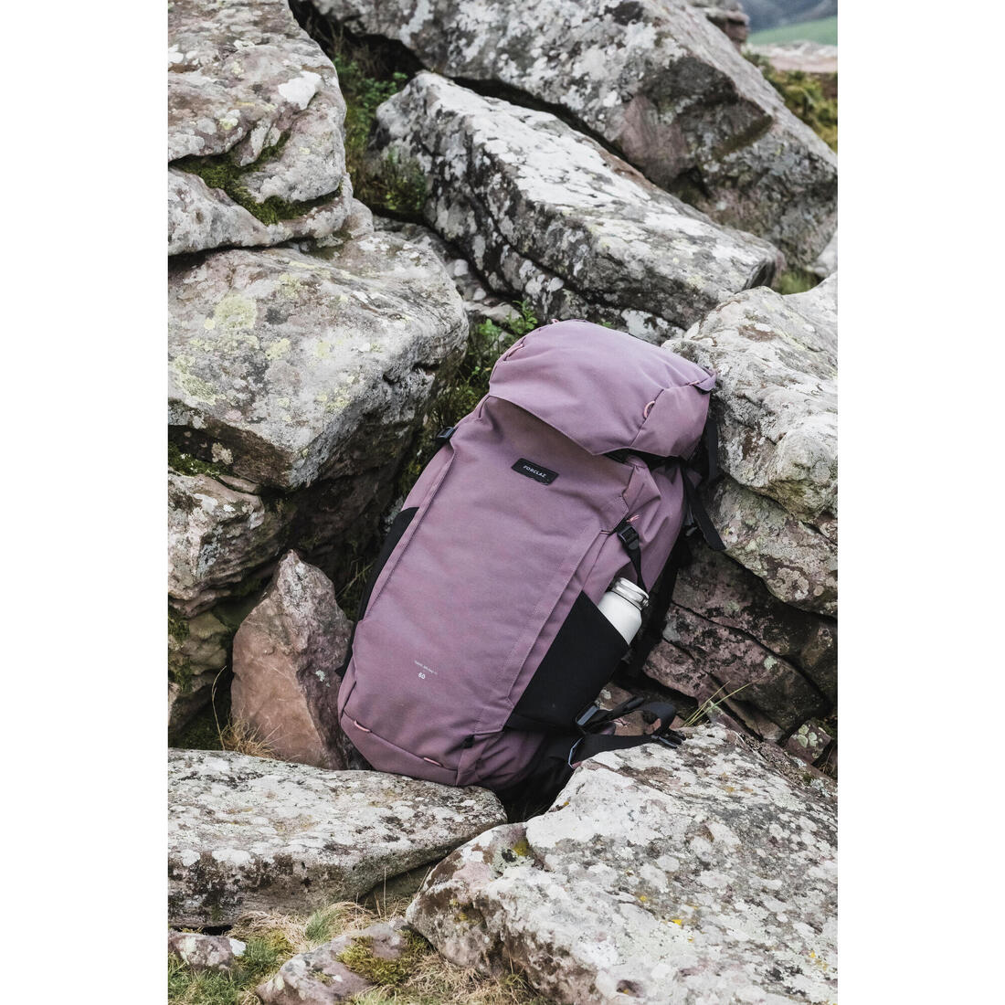 Sac à dos de voyage ouverture valise 60+6L femme, Travel 900 marron