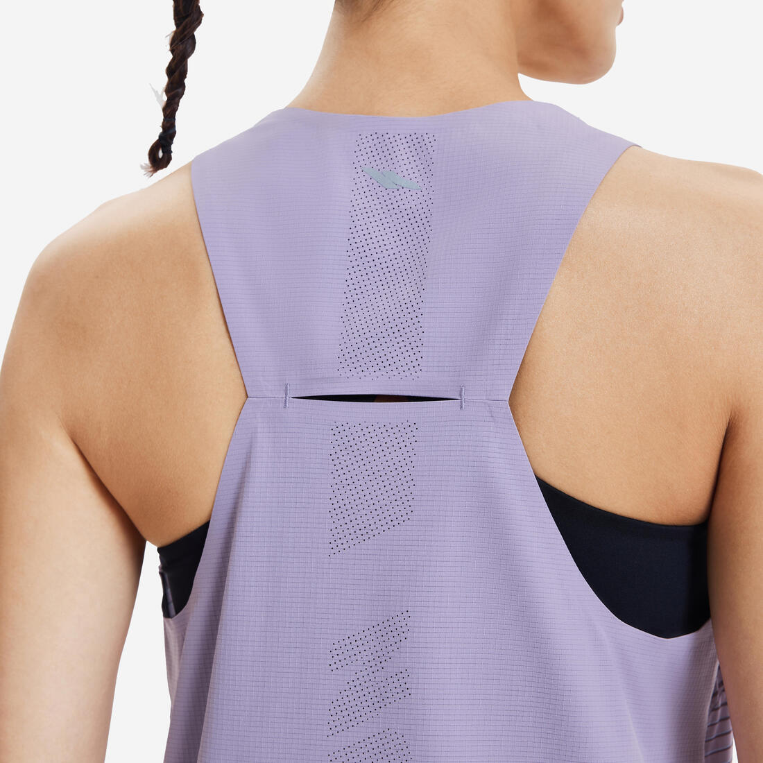 Débardeur de Running léger Femme - KIPRUN Run 900 Light violet mauve imprimé