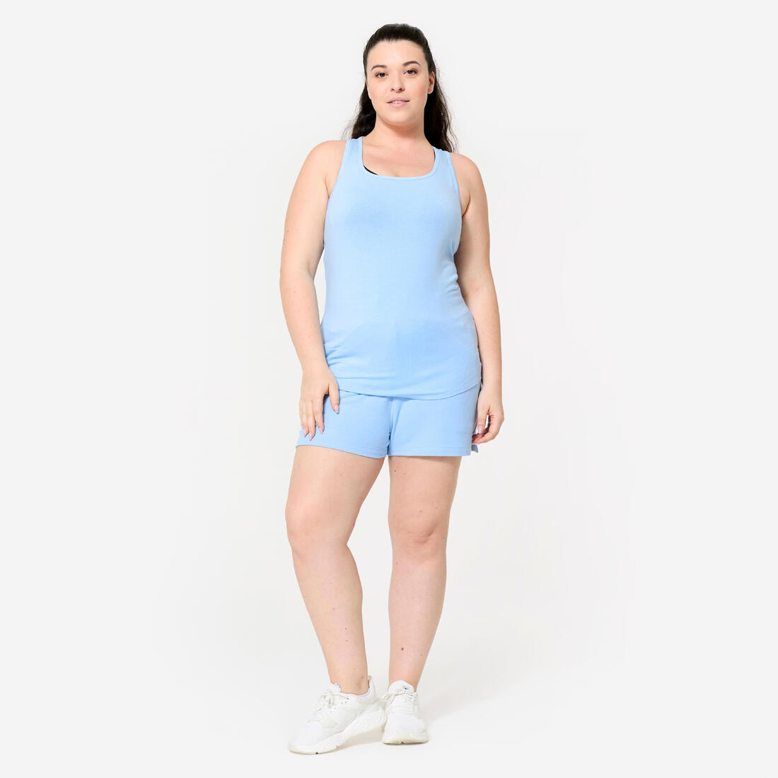 Débardeur slim col rond fitness femme