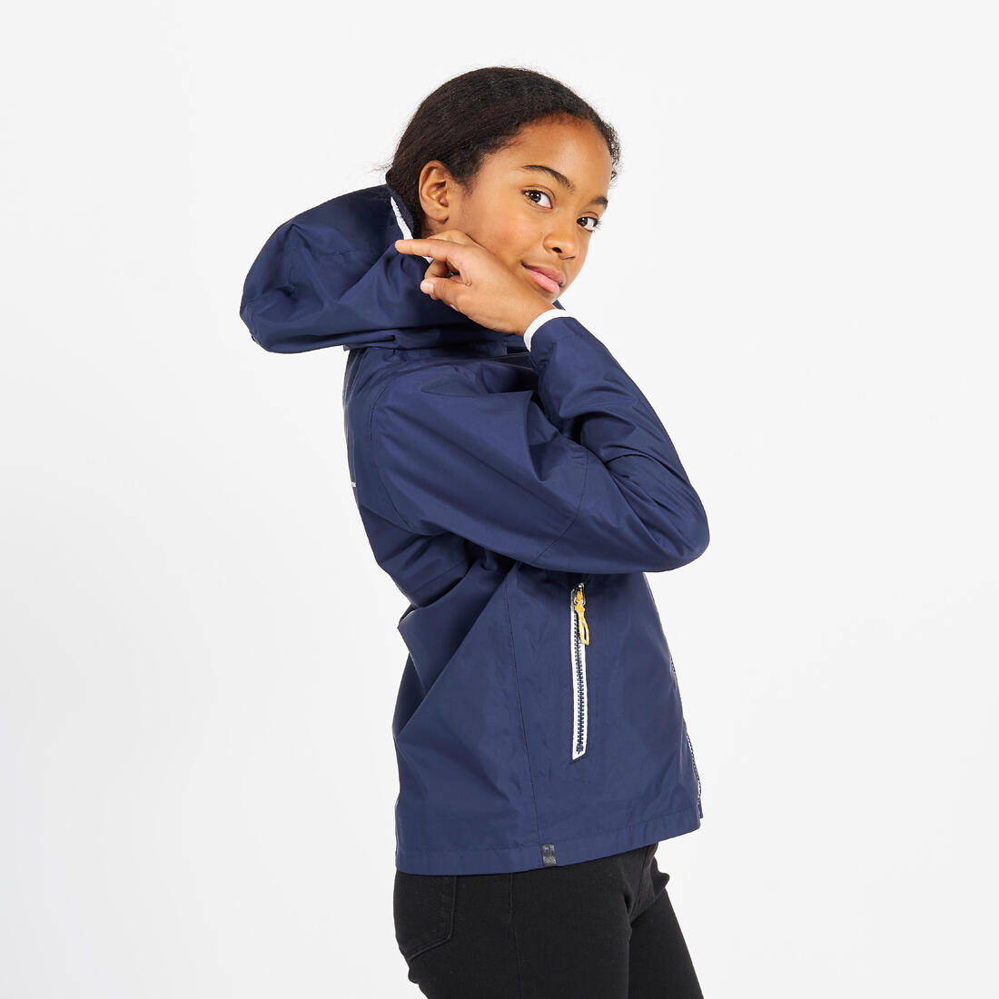 Veste imperméable et coupe vent de voile enfant, 100 navy