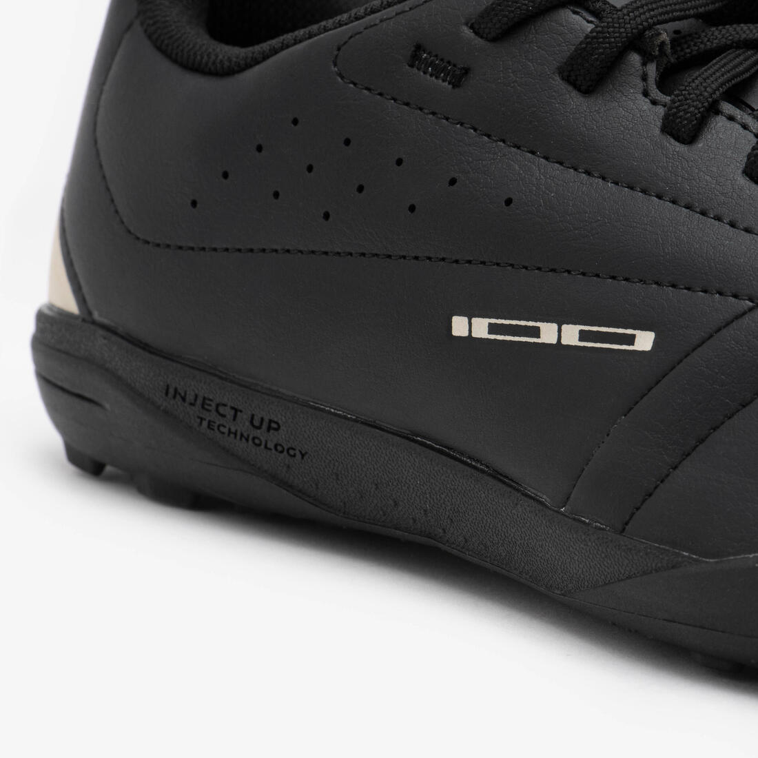 Chaussures de football 100 TURF TF adulte noir