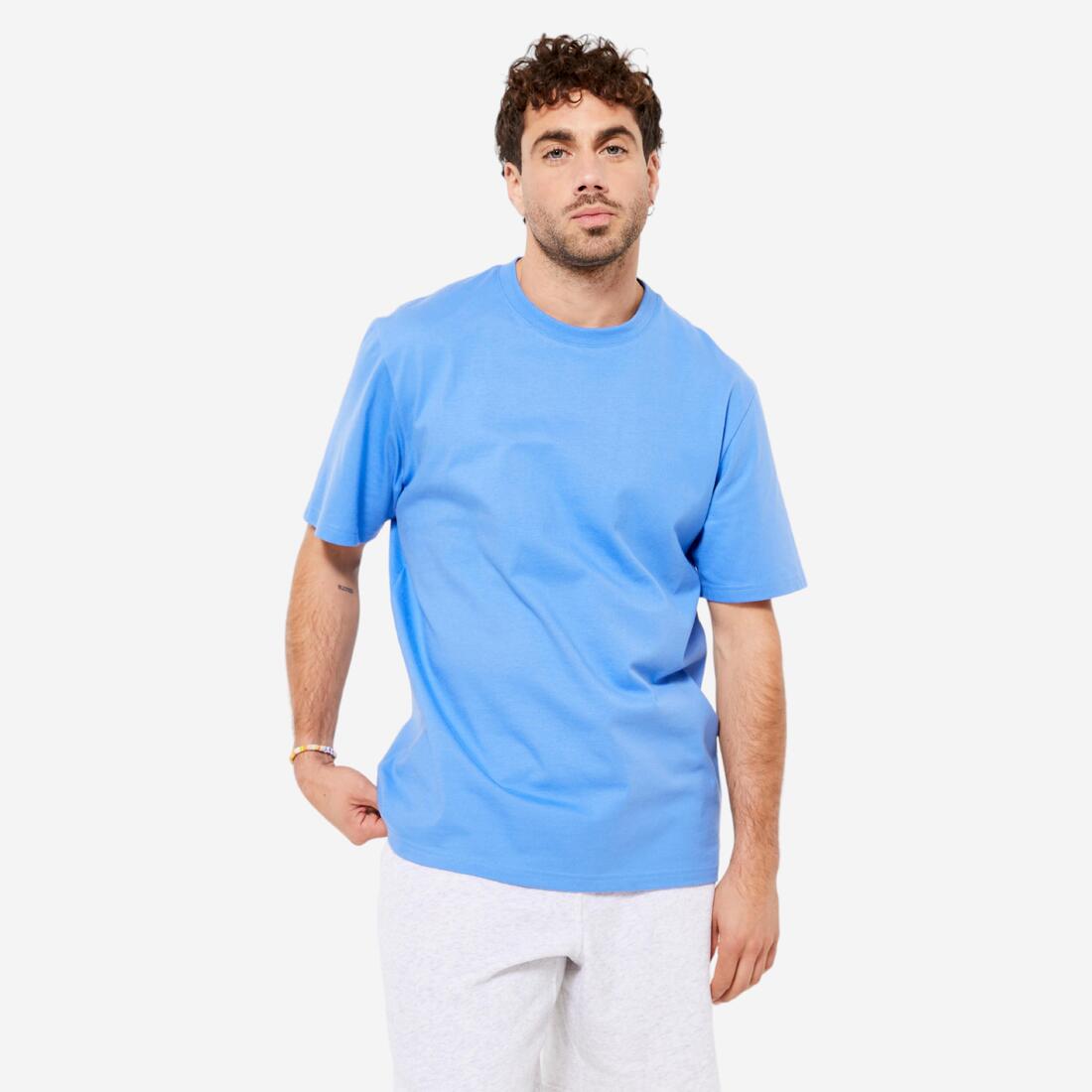 T-shirt fitness homme col rond manches courtes