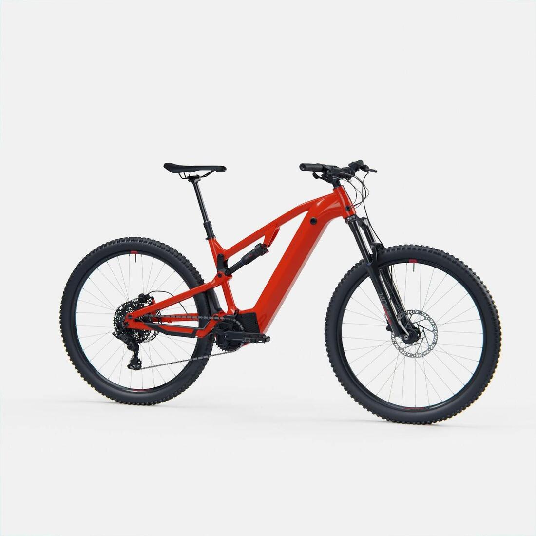 Vélo VTT électrique tout suspendu 29" - E-EXPL 520 S Rouge vif