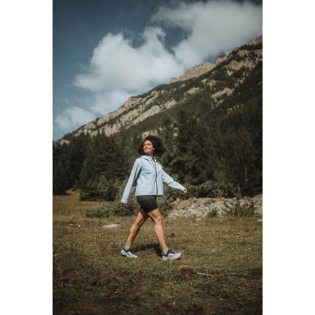 Veste de randonnée imperméable femme, MH100