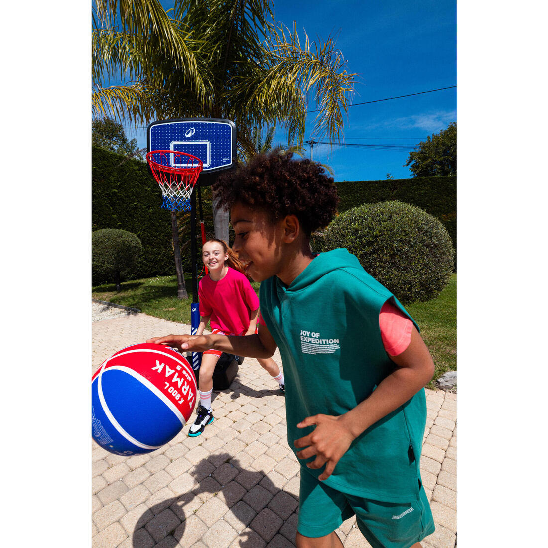 Panier de basket Enfant Dunk sur pied réglable 1,60m à 2,20m - K900