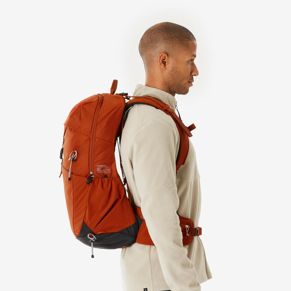 Sac à dos de randonnée ventilé 25L, MH500 khaki