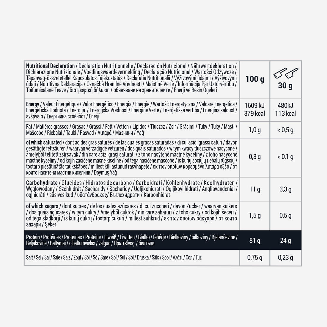 Pure whey protéine 100% isolat café latte 900g