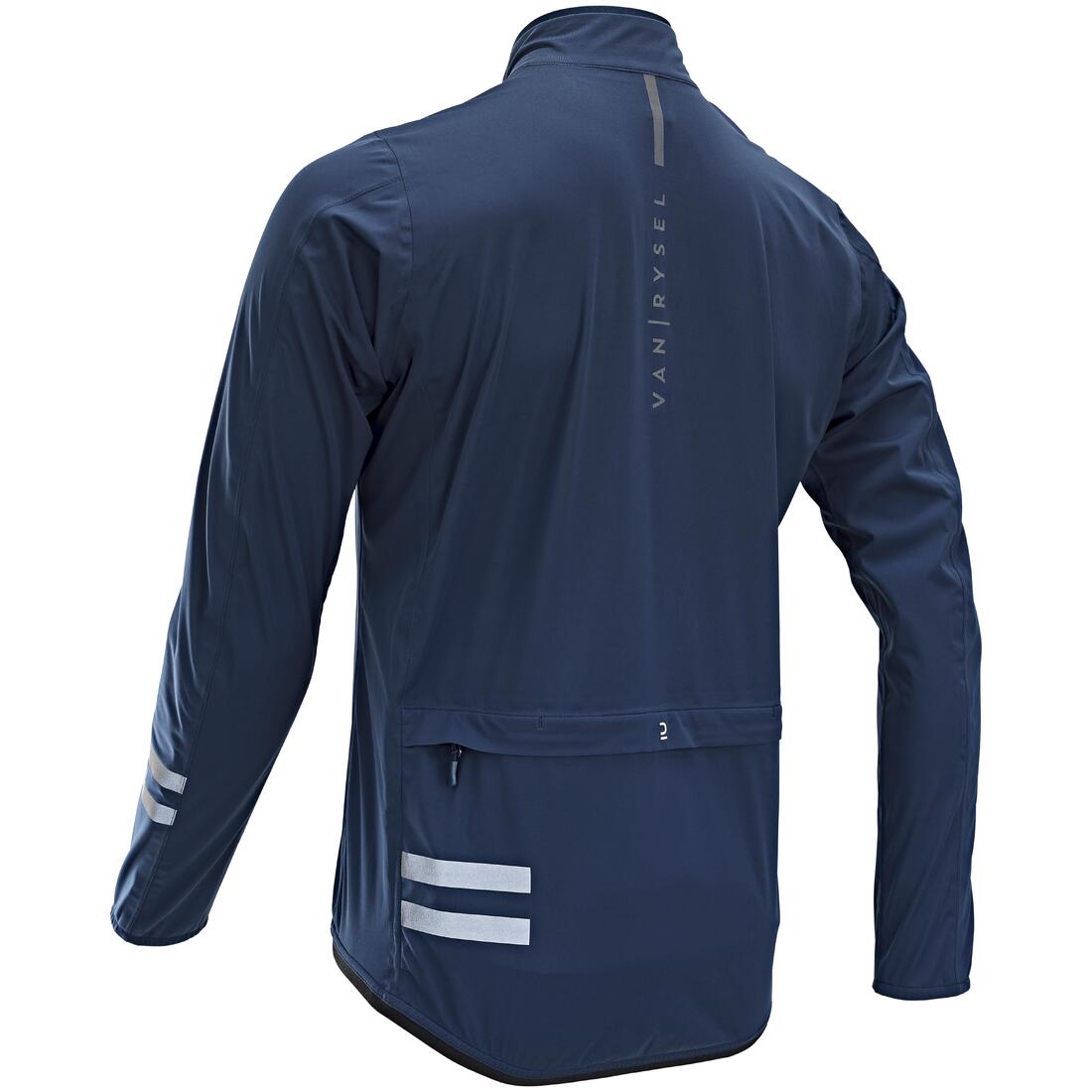 Veste vélo route manches longues coupe pluie homme - RC500 marine