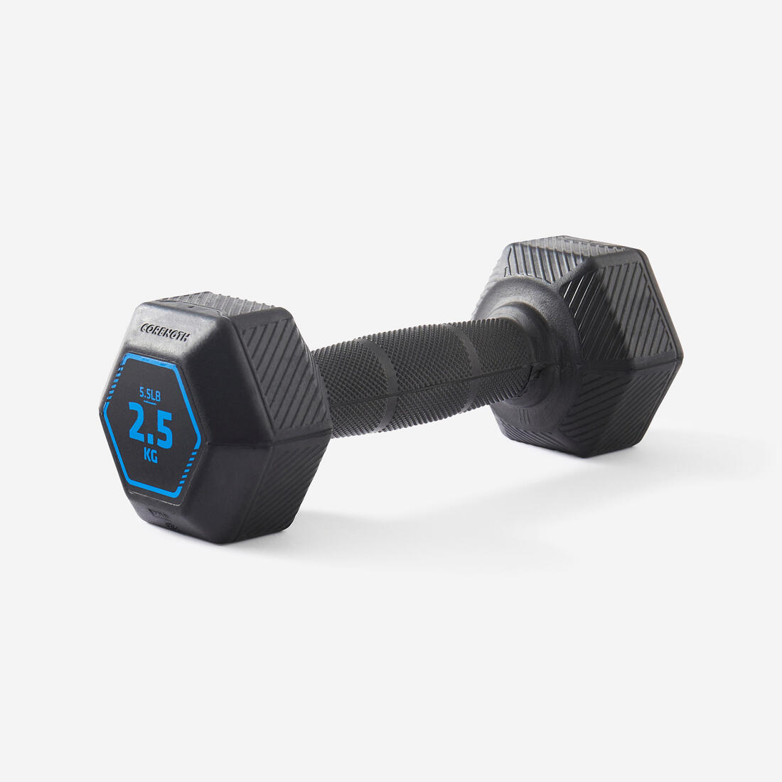 Haltère cross training et musculation 2,5 kg, conçue à partir de fonte recyclée