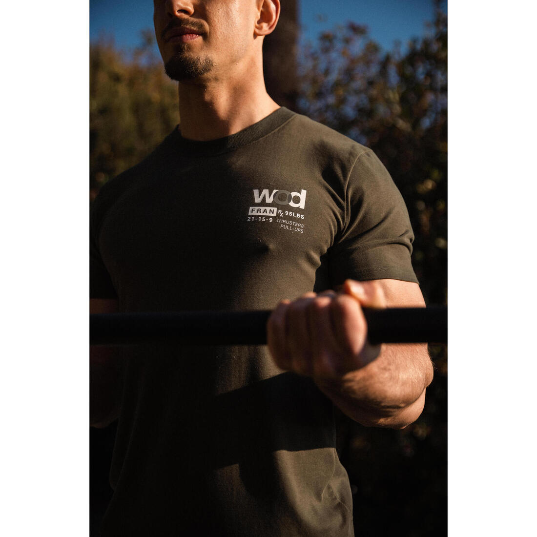 T-shirt de cross training respirant slim doux col rond homme
