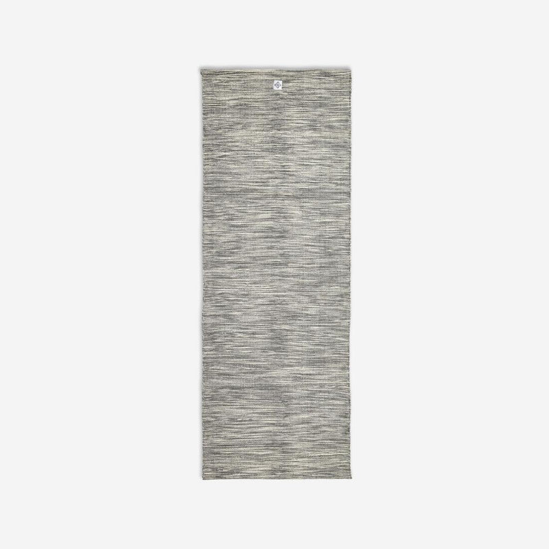 Tapis et sur-tapis de yoga doux coton 183cm x 68cm x4 mm, gris chine