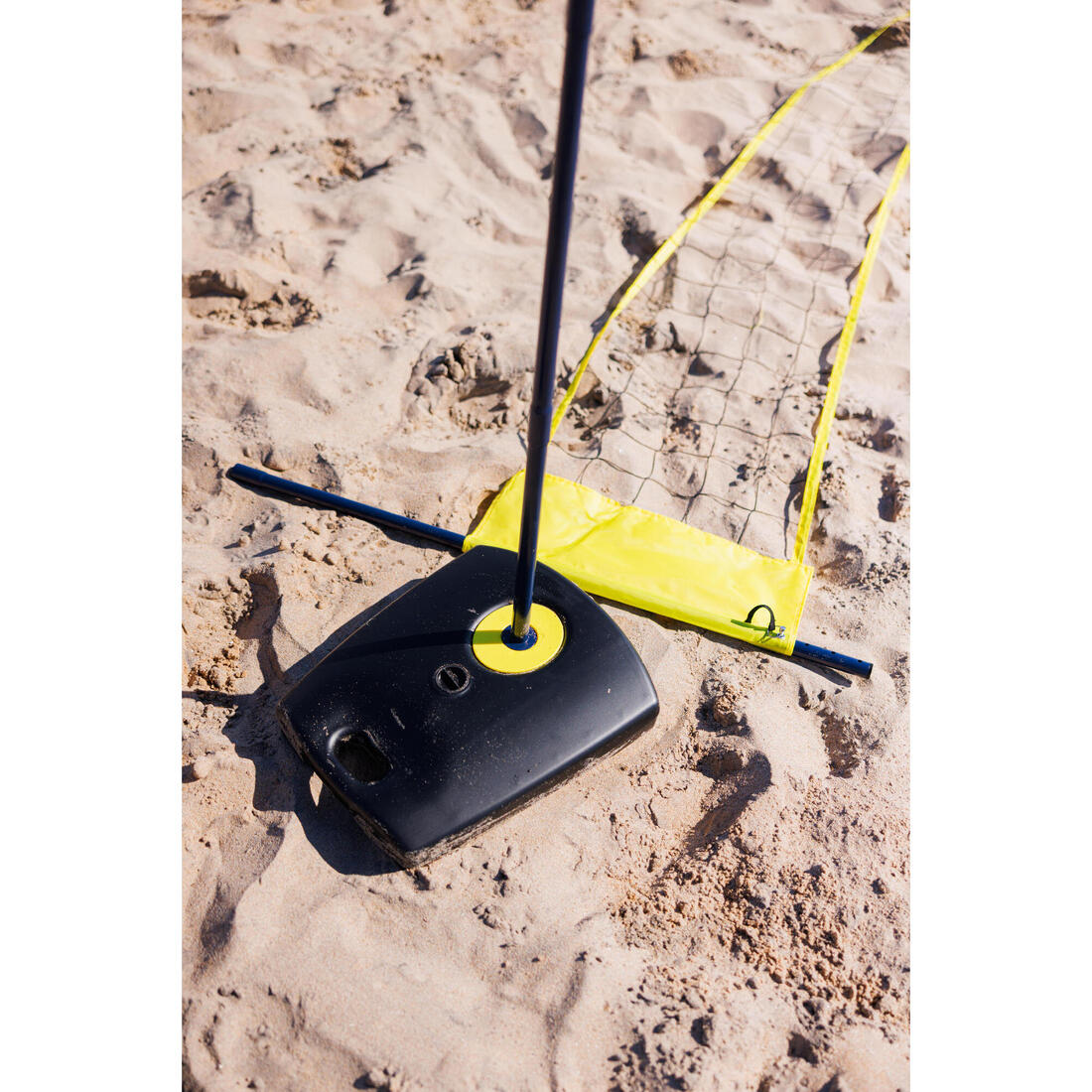 Set (filet et poteaux) de beach volley bv500 ajustable jaune